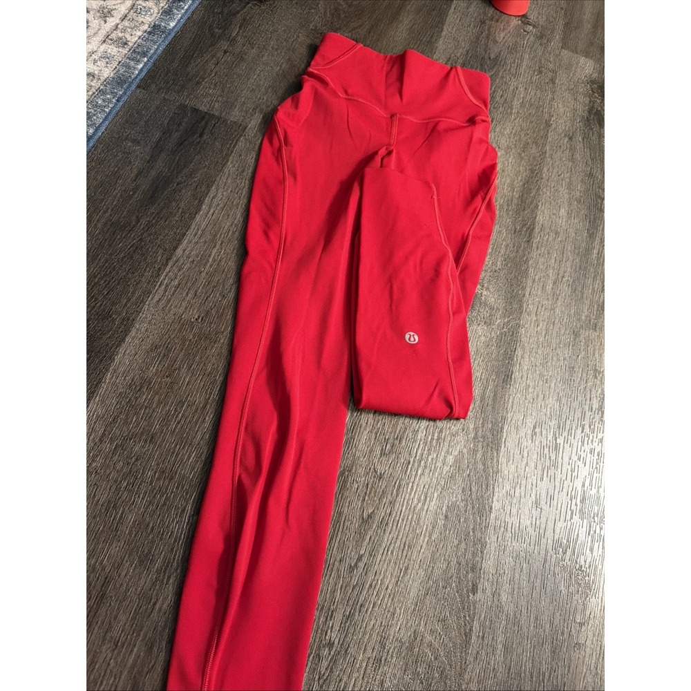 Lululemon Base Pace Tight Red Women's Size 0 Nulux Gym Yoga Running